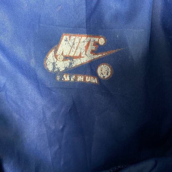 Vintage Nike F.I.T. Logo Pants Men's Medium Blue Woven Tapered Jogger USA - Picture 9 of 16